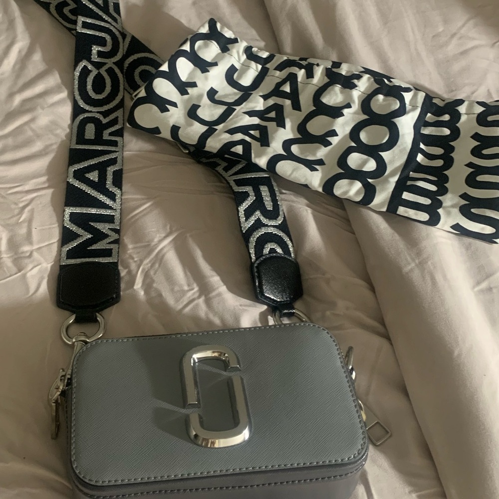 Marc Jacobs Silver and Black Crossbody Bag